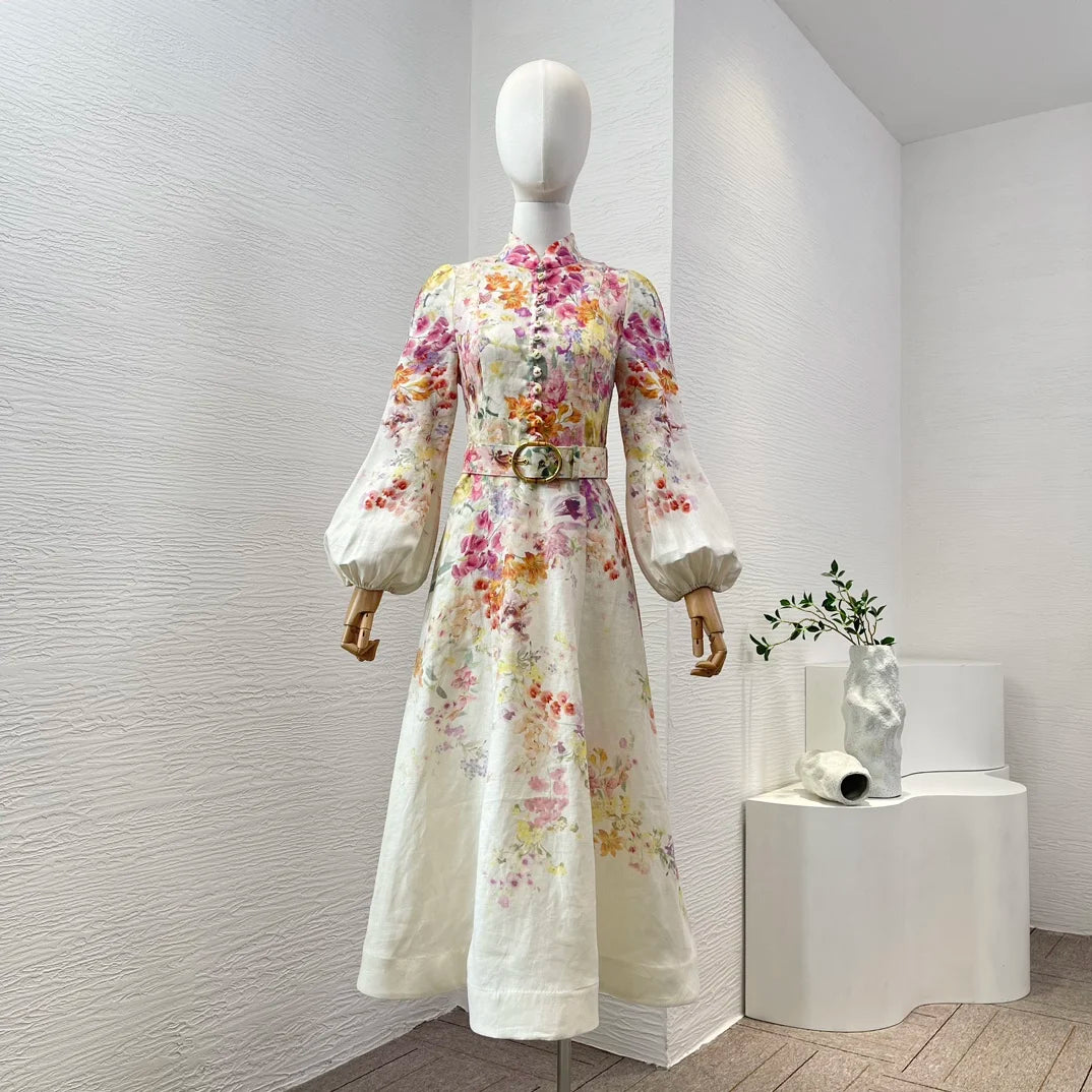 Linen Belted Dress