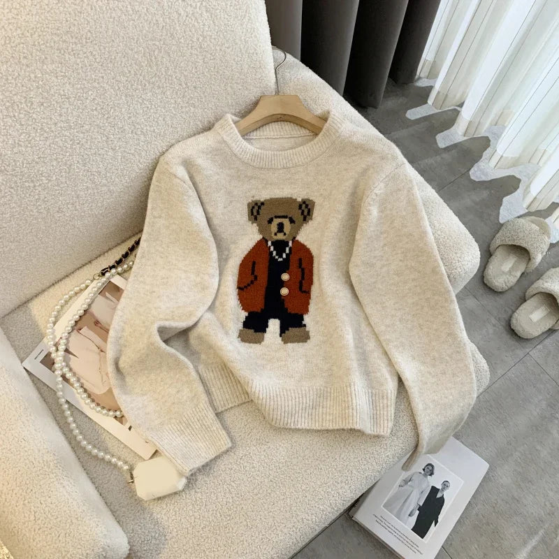 Knitted bear sweater