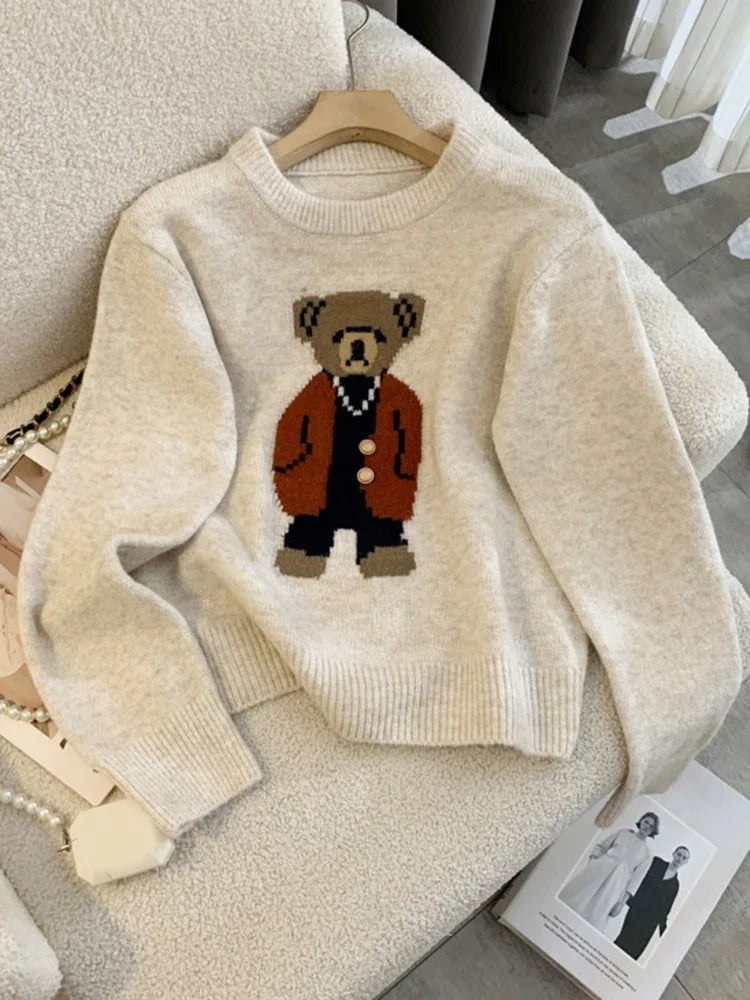 Knitted bear sweater