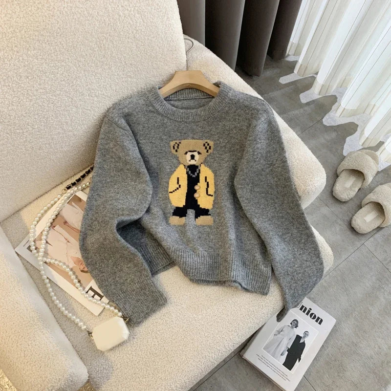 Knitted bear sweater